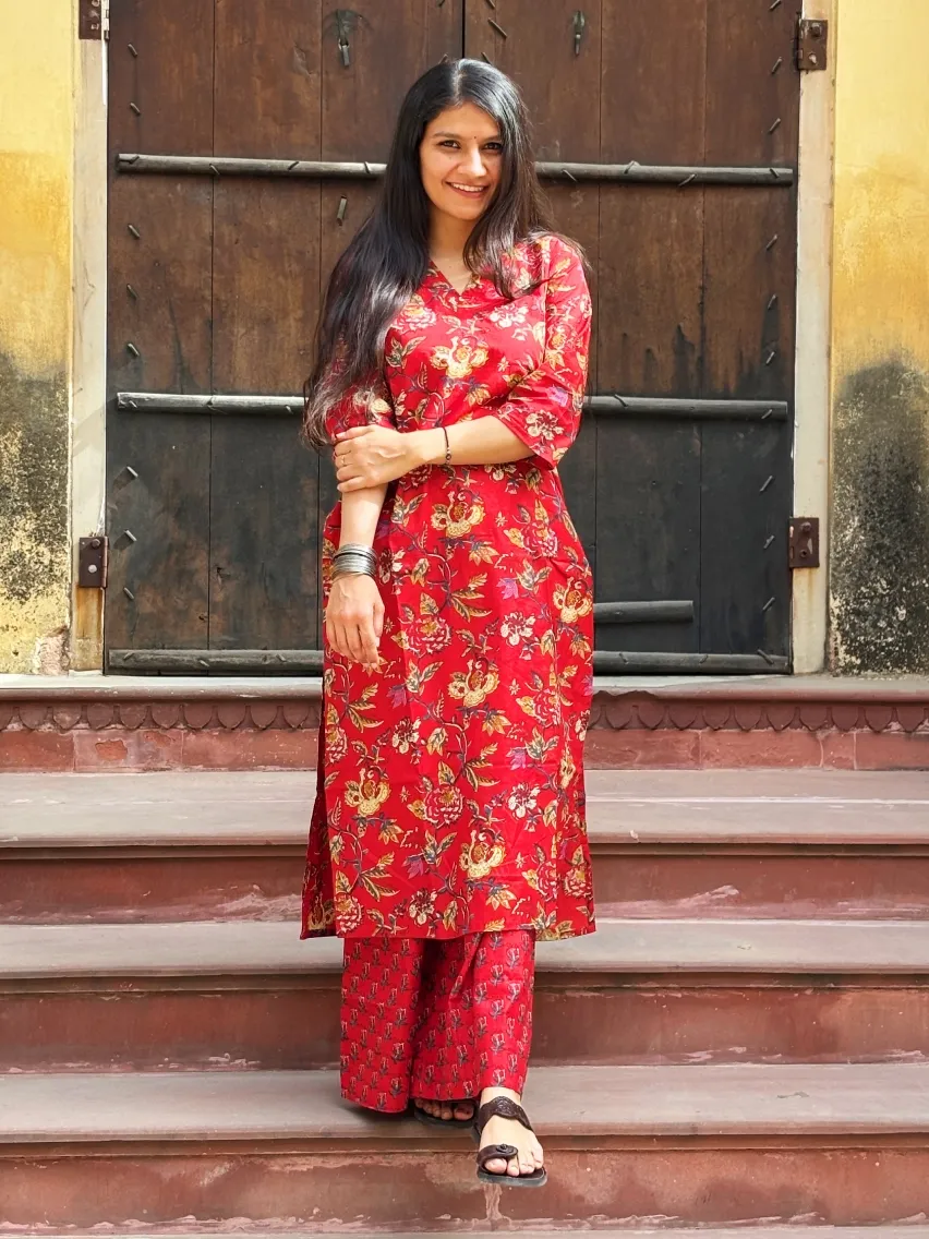 Gulnaar Sindoori Suit Set