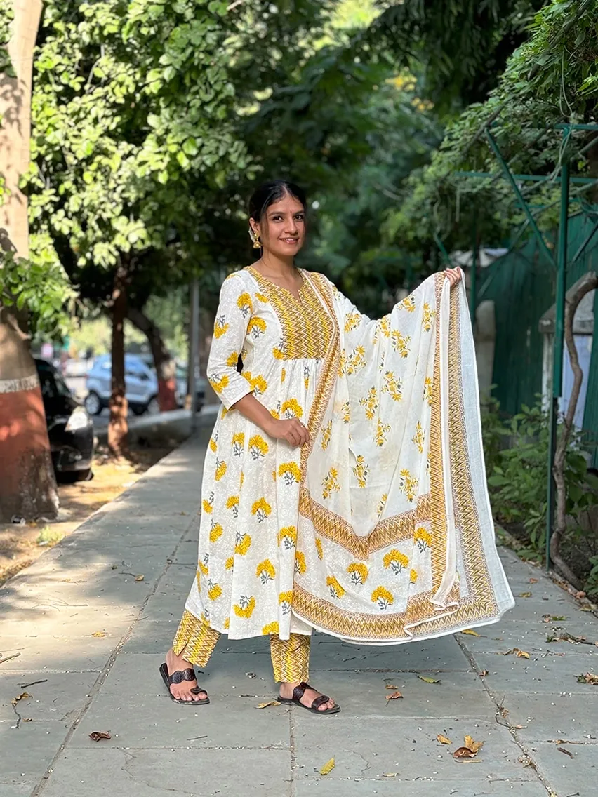 Sunshine Symphony With Dupatta Suit Set